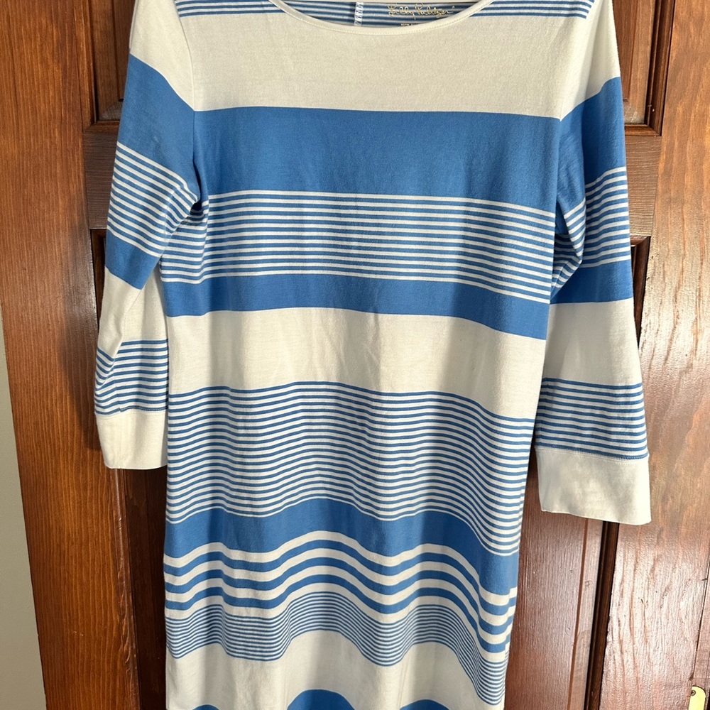 Lilly Pulitzer Blue and White Striped Dress
